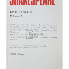 William Shakespeare - Opere complete, vol. 3 (editia 1984)