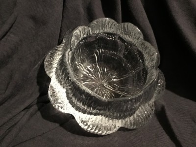 Arta / Colectie - Suport pentru lumanari model Water Lily design Sidse Werner producator Holmegaard Danemarca anii 70 ! foto