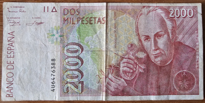 2000 pesetas 1992, Spania