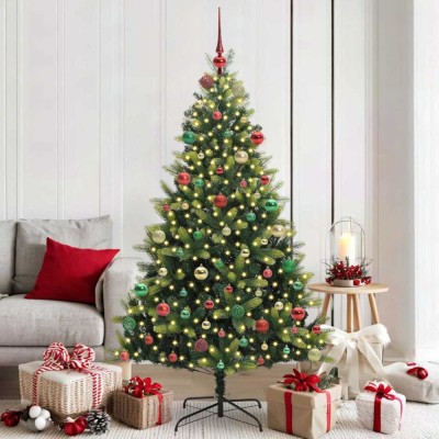 vidaXL Brad de Crăciun artificial cu ramuri articulate 300 LED-uri 3395999 foto