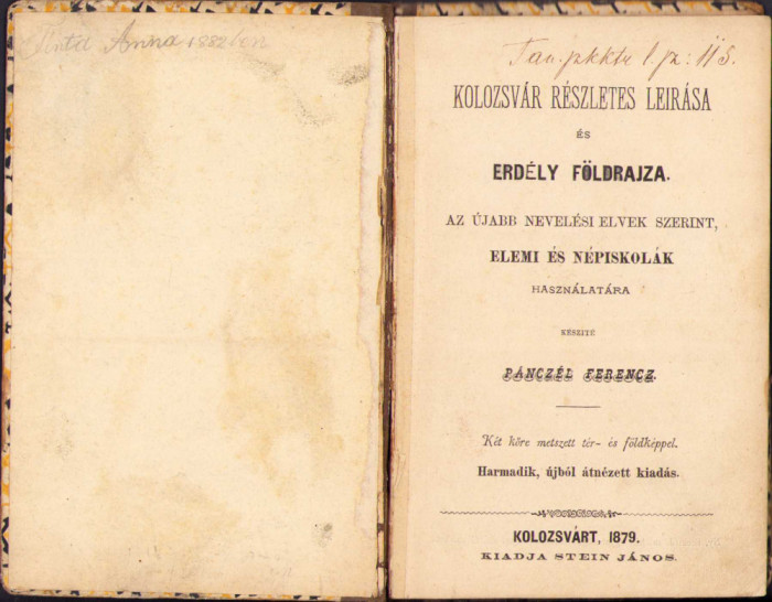 HST 147SP Kolozsvar reszletes leirasa es Erdely foldrajza 1879