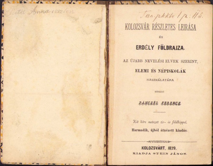 HST 147SP Kolozsvar reszletes leirasa es Erdely foldrajza 1879