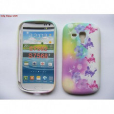 HUSA SILICON CU MODEL SAMSUNG GALAXY S DUOS S7562 BUTTERFLY ROZ