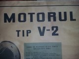 plansa/afis/schita Veche pe hartie lipita pe placaj MOTOR DE TIP V2,T.GRATUIT