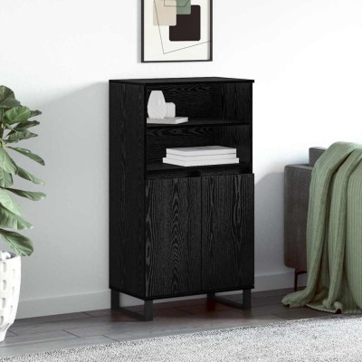 vidaXL Bufet Negru 60 x 36 x 110 cm Lemn compozit foto