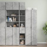 Dulap depozitare Gossi slim gri beton 30x42.5x225cm, lemn prelucrat, 6 compartimente, universal
