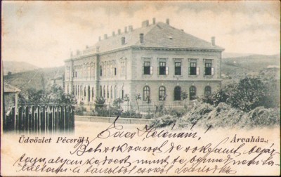 CP543N &amp;Uuml;dv&amp;ouml;zlet P&amp;eacute;csről &amp;Aacute;rvah&amp;aacute;z postcard circulated Torda/Turda foto