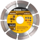 Disc diamantat segmentat Strend Pro 521A 115 mm pentru taiere uscata