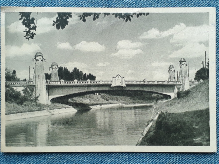 450 - Timisoara - Pod peste Bega / carte postala RPR circulata 1958