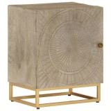 Cumpara ieftin Noptiera, neagra, 40x30x50 cm, lemn masiv de mango si fier