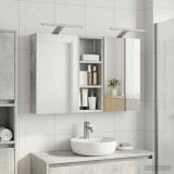 vidaXL Set dulap baie cu raft 3 pcs 80 x 10,5 x 50 cm Lemn compozit 3403659