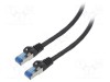 Cablu Patch S/FTP 6a Litat CCA LSZH Negru 1,5m 26AWG LANBERG