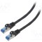 Cablu Patch S/FTP 6a Litat CCA LSZH Negru 1,5m 26AWG LANBERG