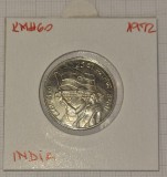 India 50 paise 1972, KM#60, comemorativa, 25th Anniversary of Independence