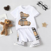 Compleu alb pentru baietei - Teddy bear (Marime Disponibila: 6-9 luni (Marimea