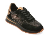 Cumpara ieftin Pantofi sport EPICA negri, QS510, din material textil si piele naturala