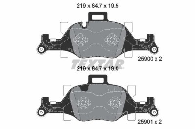 TEXTAR 2590001 set placute frana,frana disc foto