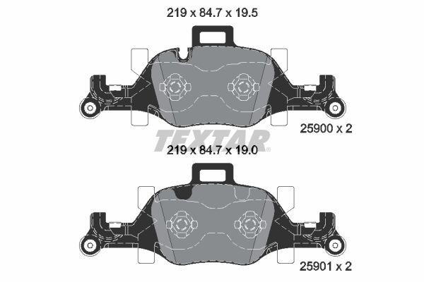 TEXTAR 2590001 set placute frana,frana disc