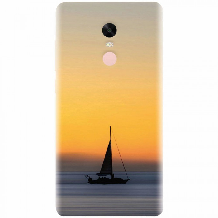 Husa silicon pentru Xiaomi Redmi Note 5A Prime, Wind Sail Boat Ocean Sunset