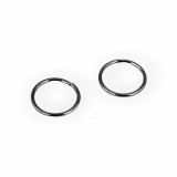 Set 50 inele metalice de conectare, diametru 12 mm, Negru