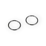 Set 50 inele metalice de conectare, diametru 12 mm, Negru