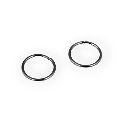 Set 50 inele metalice de conectare, diametru 12 mm, Negru foto
