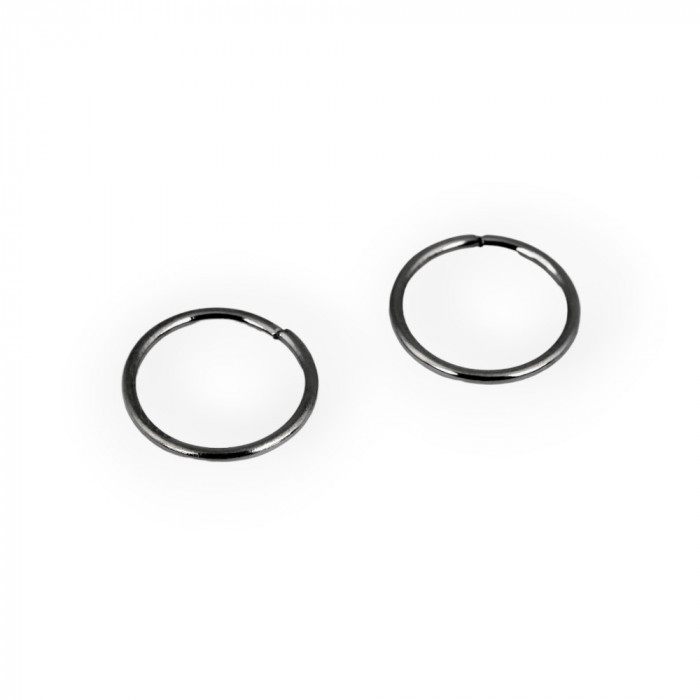 Set 50 inele metalice de conectare, diametru 12 mm, Negru