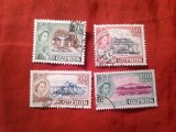 Serie mica Cipru ocupatie britanica 1960 Regina Elisabeta si motive locale , cu supratipar ,4valori stampilate