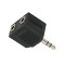 Adaptor audio, mufa stereo Jack 3.5 mm, 2 prize stereo Jack 3.5 mm- ElectroAZ