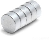 Set 5 magneti foarte puternici, gri, disc, simplu, 15 mm X 5 mm