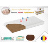 Saltea MyKids Fibra De Cocos Integral 140x70x6 Husa Bumbac Matlasat