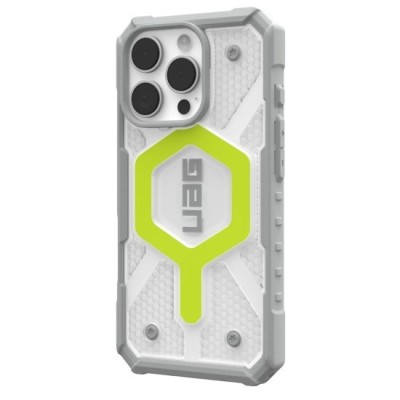 Husa pentru iPhone 16 Pro - UAG Pathfinder Clear Magsafe - Active Neon foto