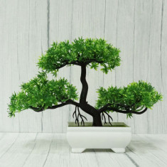 Bonsai decorativ artificial in ghiveci Verde 29 cm MCT-18K211V