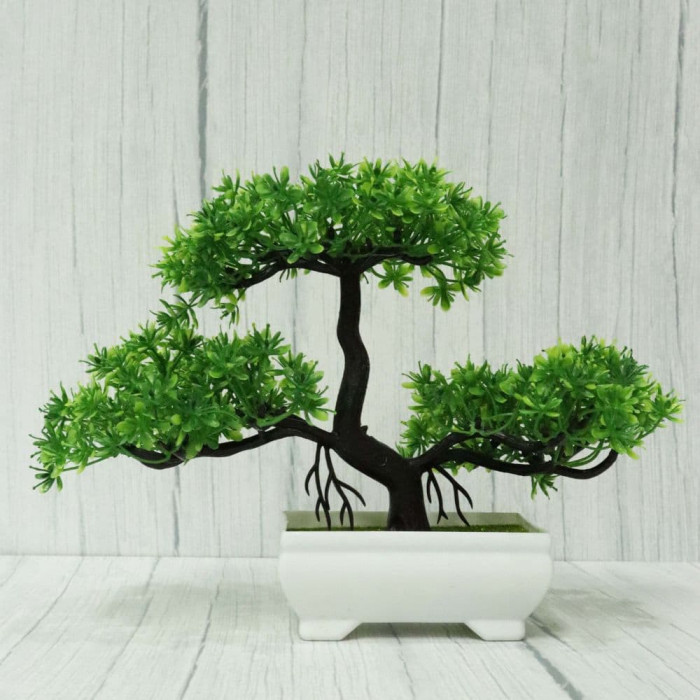 Bonsai decorativ artificial in ghiveci Verde 29 cm MCT-18K211V