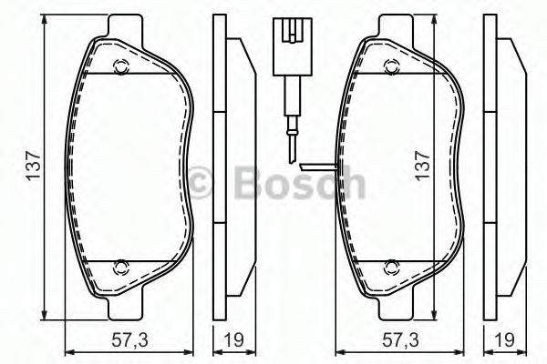 Set placute frana,frana disc FIAT BRAVO II (198) (2006 - 2016) BOSCH 0 986 494 464