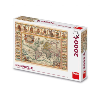 Puzzle harta istorica a lumii, 2000 piese &amp;ndash; DINO TOYS foto