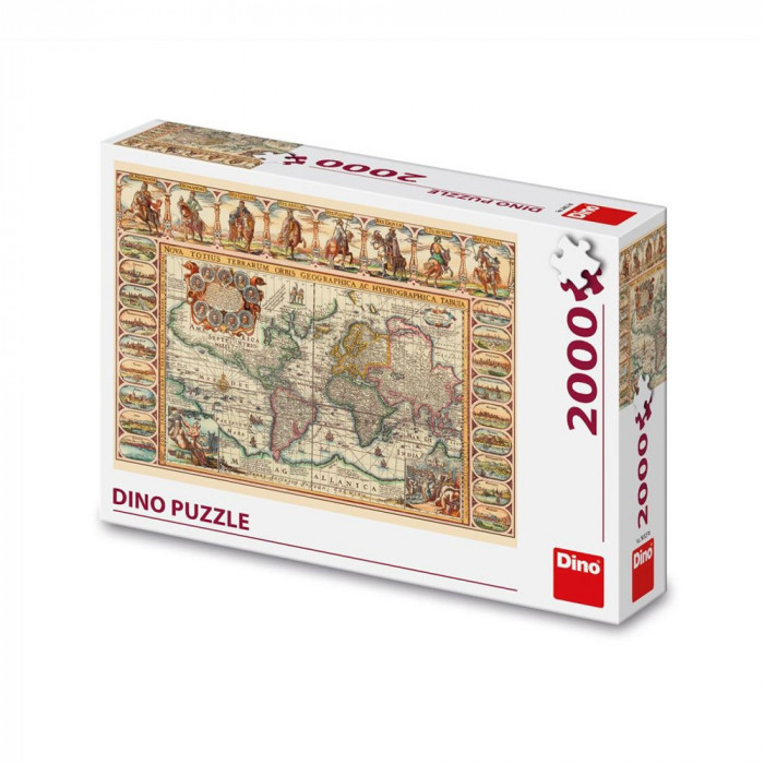 Puzzle harta istorica a lumii, 2000 piese &ndash; DINO TOYS