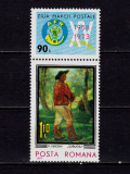 Cumpara ieftin ✅RO 1973 , LP 834 ,&quot; Ziua marcii postale romanesti&quot; , serie cu vinieta AFR sus ! ,MNH, Nestampilat