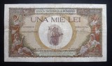 ROMANIA 1000 LEI - 1939 cu Supratipar . Piesa frumoasa