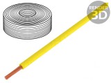 Cablu litat PVC galben 0,25mm2 50m 100V