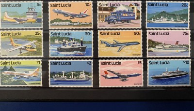 PC41 - SAINT LUCIA/ ST LUCIA 1980 TRANSPORT, serie MNH, 12v foto