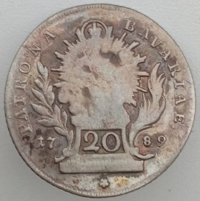 Moneda Argint - Bavaria - 20 Kreuzer 1789 foto