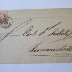 Rara! Scrisoare timbru 5 Kreuzer 1868 circulata Seilerstatte/Viena-Sibiu 1868
