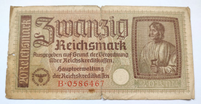 Germania - 20 Reichsmark anii &amp;#039;40 - L2 foto