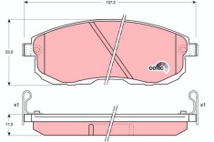 TRW GDB1003 COTEC set placute frana,frana disc