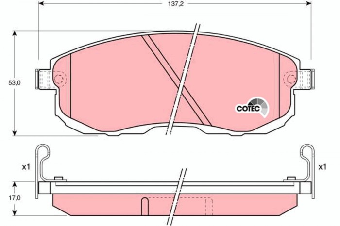 TRW GDB1003 COTEC set placute frana,frana disc