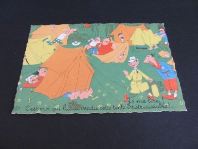 Carte Poștală Umoristică Franța 1958 - &amp;quot;Camping Haios&amp;quot;, Ilustrație A. Dubout, foto