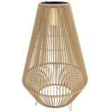 Outsunny Lampă Solară din Ratan, Lanternă de Grădină cu Aprindere/Oprire Automată, IP44, Impermeabilă și Decorativă, pentru Terasă, Verandă, Patio, 35