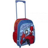 Troler pliabil Spiderman Alright cu buzunar frontal, 31x41x14 cm, Cerda