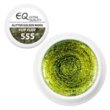 Gel UV Extra quality &ndash; 555 Flip Flop - Glitter Golden Moos, 5g, EBD